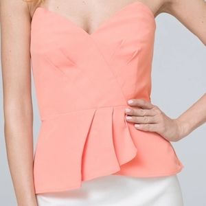Whitehouse Blackmarket Peplum Halter Top